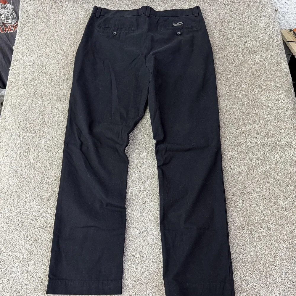 Banana Republic Aiden Chino Pants Mens 35x32 Black Regular Fit Straight Leg